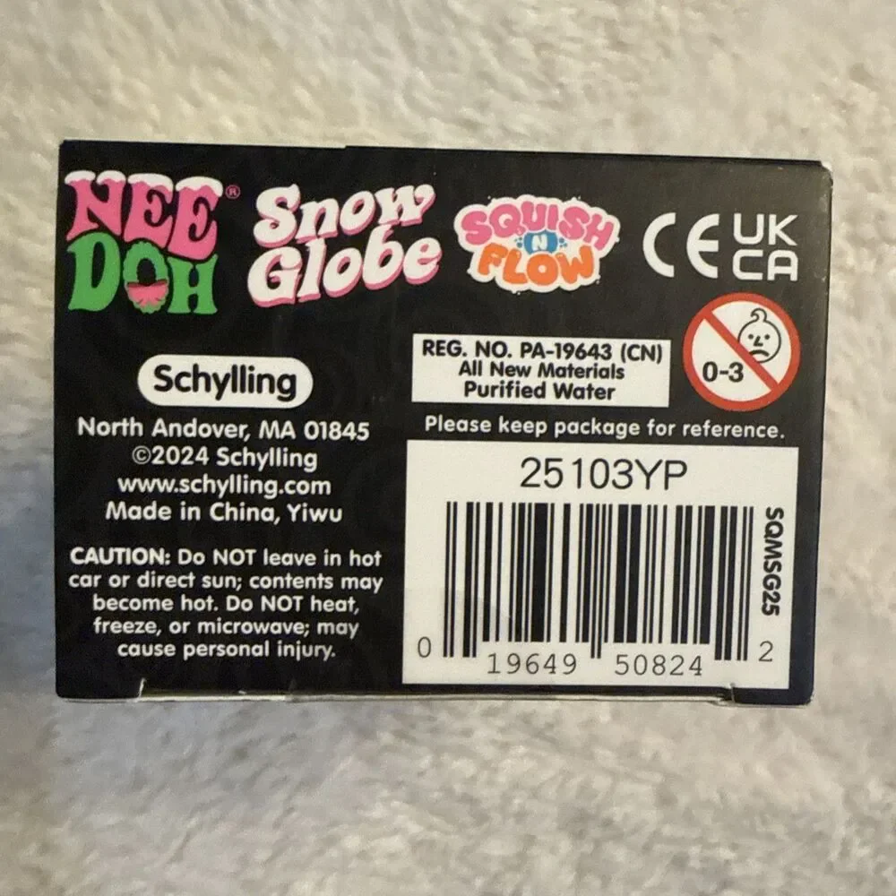 Needoh Reindeer Rudy The Reindoh NEE DOH Squish N Flow Snow Globe RARE